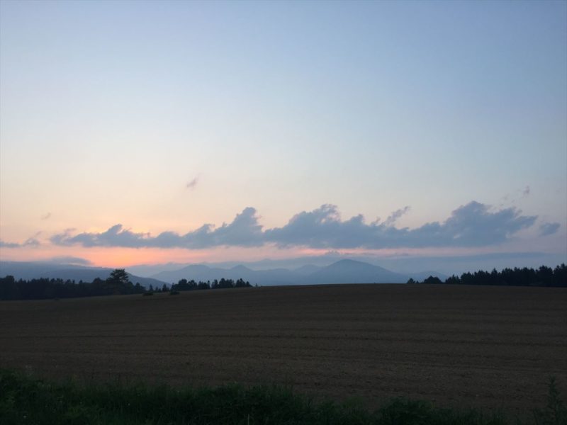 安比高原の夕日
