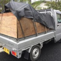 千葉での庭づくりのためいつも荷物が満載のgrengren1号車