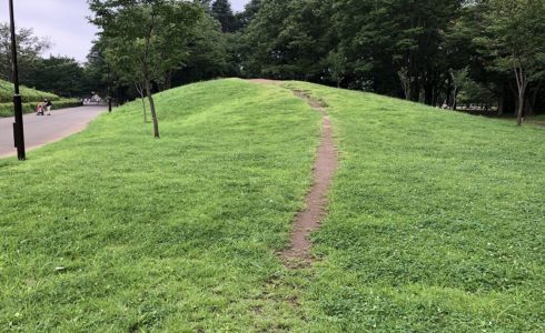 東京都小金井市にある素敵な小さな山の斜面