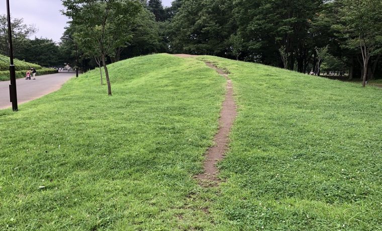東京都小金井市にある素敵な小さな山の斜面