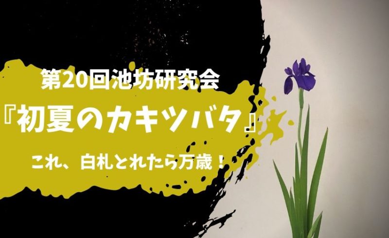 池坊東京支部研究会 初夏のカキツバタ 久々の池坊東京会館