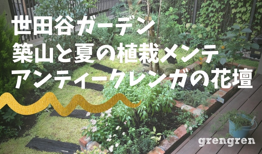 世田谷ガーデンの夏のメンテナンスと植栽