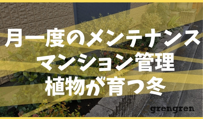 植栽した世田谷マンションの月に一回のメンテナンス管理