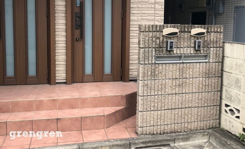 豊島区で解体予定の既存の壁型の門柱