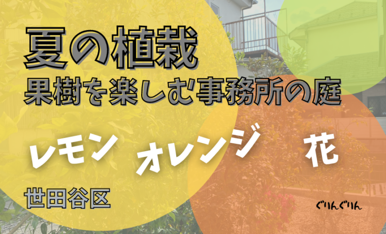 目隠し植栽に果樹を使う世田谷区の実例