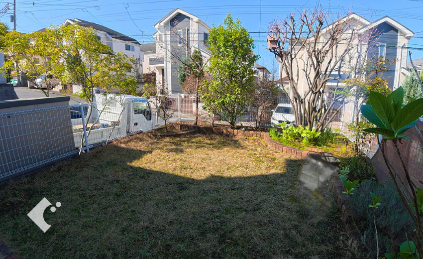 施工前のお庭の状態
芝の状態が良くない、芝生のお庭、芝生を張りかえる